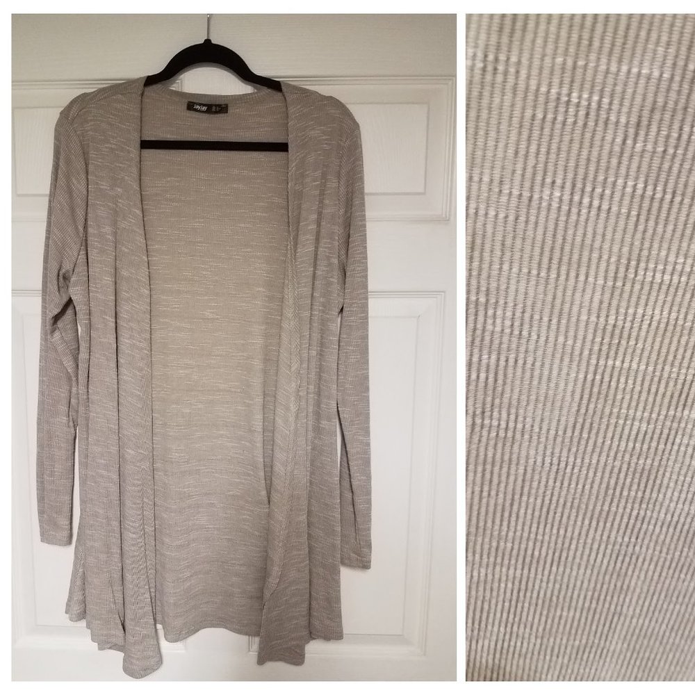 COPY - Open Front Casual Knit Long Sleeve Sweater (Mocha)
